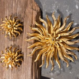 CFW Vintage Brooch And Earring Set